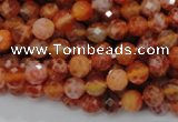 CAG620 15.5 inches 8mm faceted round natural fire agate beads