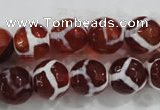 CAG6200 15 inches 8mm faceted round tibetan agate gemstone beads