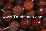 CAG625 15.5 inches 18mm faceted round natural fire agate beads