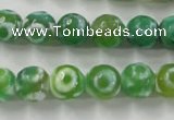 CAG6391 15 inches 8mm faceted round tibetan agate gemstone beads