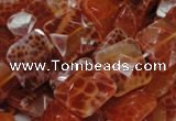 CAG650 15.5 inches 12*12mm faceted square natural fire agate beads