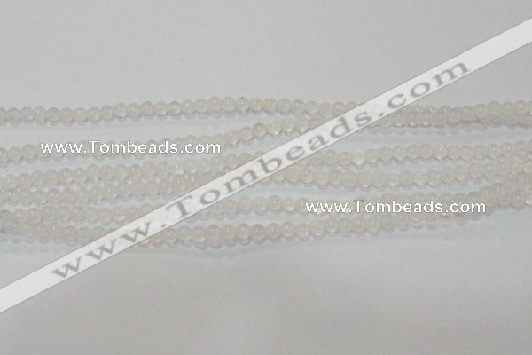 CAG6500 15.5 inches 4mm round Brazilian white agate beads