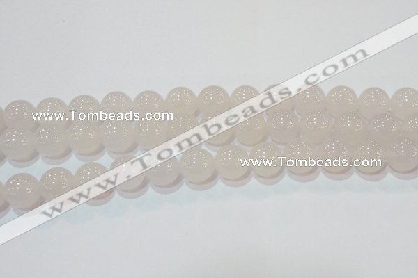 CAG6505 15.5 inches 14mm round Brazilian white agate beads