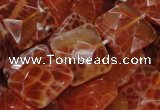 CAG651 15.5 inches 14*14mm faceted square natural fire agate beads