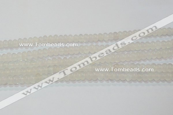 CAG6520 15.5 inches 4*6mm rondelle Brazilian white agate beads