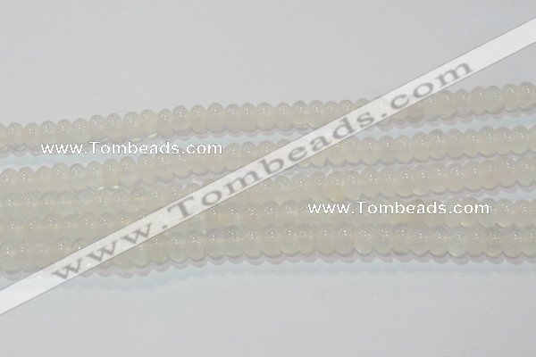 CAG6521 15.5 inches 5*8mm rondelle Brazilian white agate beads