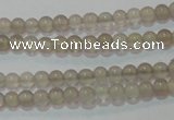 CAG6530 15.5 inches 3mm round Brazilian grey agate beads