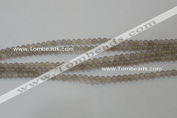 CAG6531 15.5 inches 4mm round Brazilian grey agate beads