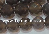 CAG6538 15.5 inches 14mm faceted round Brazilian grey agate beads