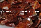 CAG654 15.5 inches 10*10mm faceted rhombic natural fire agate beads