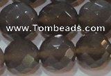 CAG6540 15.5 inches 18mm faceted round Brazilian grey agate beads