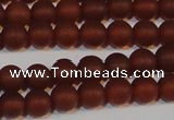 CAG6552 15.5 inches 6mm round matte red agate beads wholesale