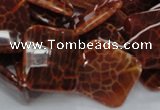 CAG656 15.5 inches 18*18mm faceted rhombic natural fire agate beads