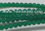 CAG6565 15.5 inches 3mm round matte green agate beads wholesale