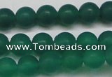 CAG6569 15.5 inches 8mm round matte green agate beads wholesale