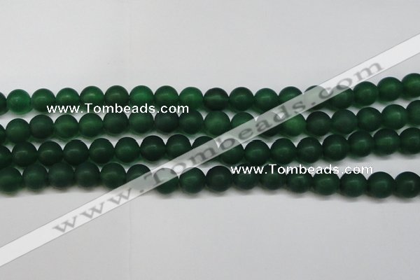 CAG6570 15.5 inches 10mm round matte green agate beads wholesale