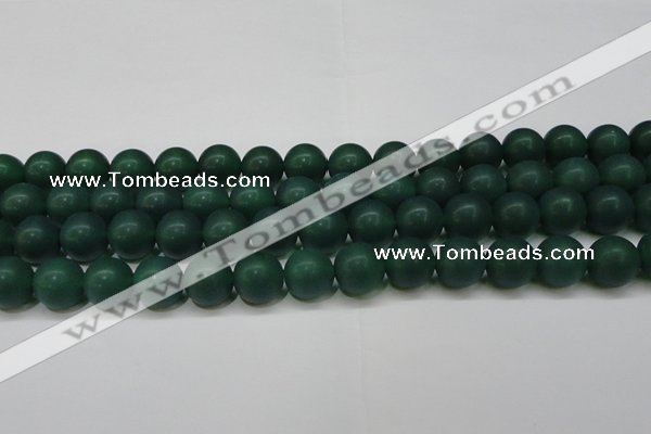 CAG6571 15.5 inches 12mm round matte green agate beads wholesale