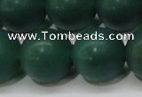 CAG6572 15.5 inches 14mm round matte green agate beads wholesale