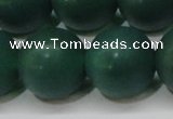 CAG6573 15.5 inches 16mm round matte green agate beads wholesale