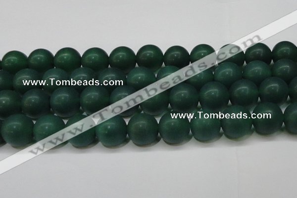 CAG6573 15.5 inches 16mm round matte green agate beads wholesale