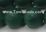 CAG6575 15.5 inches 20mm round matte green agate beads wholesale