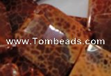 CAG659 15.5 inches 40*40mm faceted rhombic natural fire agate beads