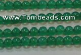 CAG6601 15.5 inches 2mm round green agate gemstone beads