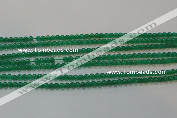 CAG6601 15.5 inches 2mm round green agate gemstone beads