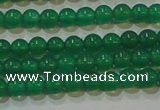 CAG6602 15.5 inches 3mm round green agate gemstone beads