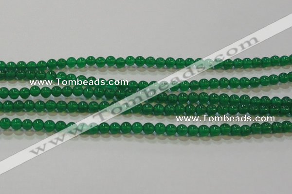 CAG6603 15.5 inches 4mm round green agate gemstone beads