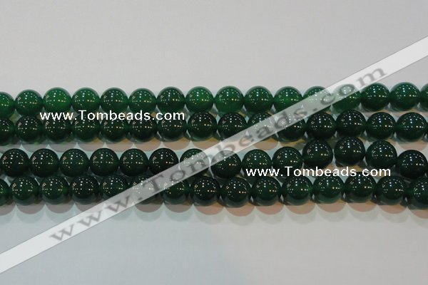 CAG6607 15.5 inches 12mm round green agate gemstone beads