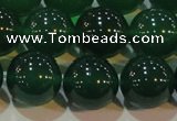 CAG6608 15.5 inches 14mm round green agate gemstone beads