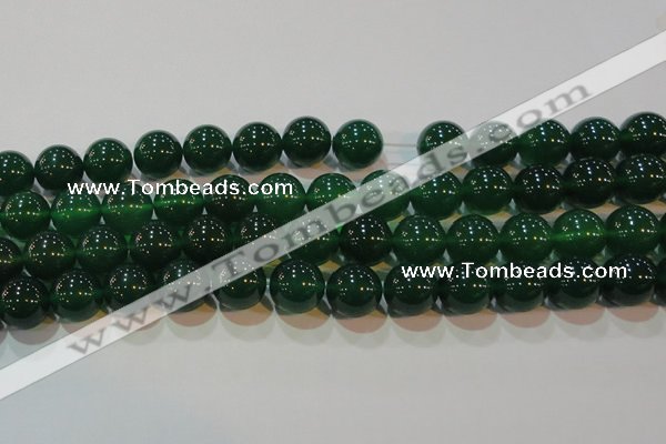 CAG6608 15.5 inches 14mm round green agate gemstone beads