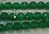 CAG6613 15.5 inches 8mm faceted round green agate gemstone beads