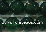 CAG6617 15.5 inches 16mm faceted round green agate gemstone beads