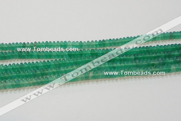 CAG6620 15.5 inches 3*6mm rondelle green agate gemstone beads