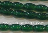 CAG6622 15.5 inches 6*9mm rice green agate gemstone beads