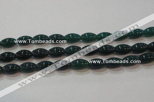 CAG6624 15.5 inches 11*17mm rice green agate gemstone beads