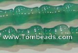 CAG6626 15.5 inches 9*11mm vase-shaped green agate gemstone beads