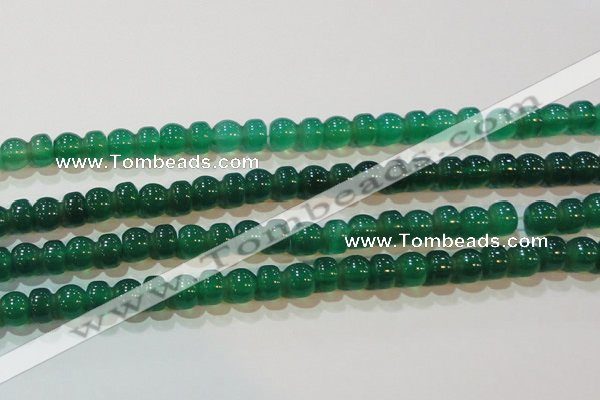 CAG6628 15.5 inches 8*13mm peanut-shaped green agate gemstone beads