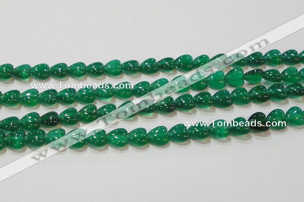 CAG6630 15.5 inches 8*8mm heart green agate gemstone beads