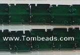 CAG6636 15.5 inches 10*10mm square green agate gemstone beads