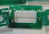 CAG6644 15.5 inches 25*35mm rectangle green agate gemstone beads