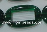 CAG6646 15.5 inches 25*38mm oval green agate gemstone beads