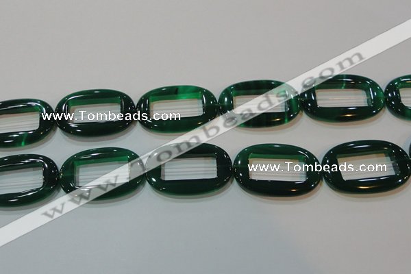 CAG6646 15.5 inches 25*38mm oval green agate gemstone beads