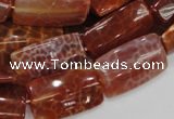 CAG667 15.5 inches 15*30mm rectangle natural fire agate beads