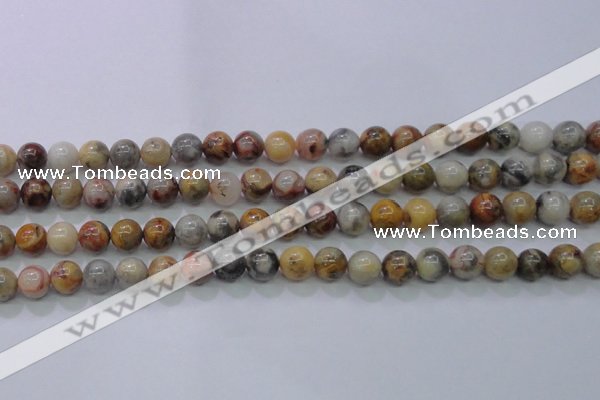 CAG6670 15.5 inches 4mm round natural crazy lace agate beads