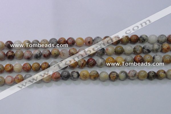 CAG6671 15.5 inches 6mm round natural crazy lace agate beads