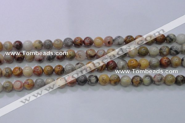 CAG6672 15.5 inches 8mm round natural crazy lace agate beads