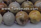 CAG6675 15.5 inches 14mm round natural crazy lace agate beads